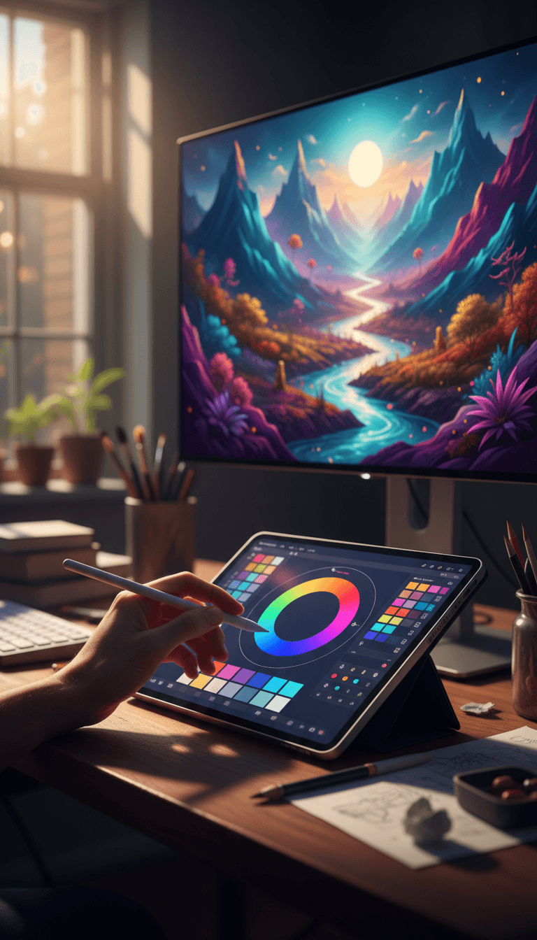 فنان يعمل على توليد الصور باستخدام Midjourney