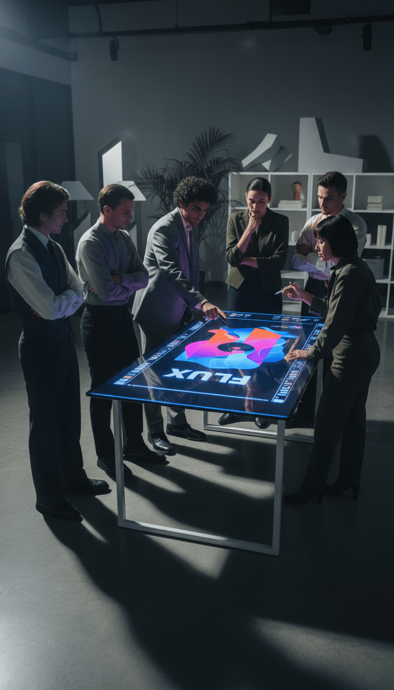 فريق تصميم يتعاون على مشروع فيجما