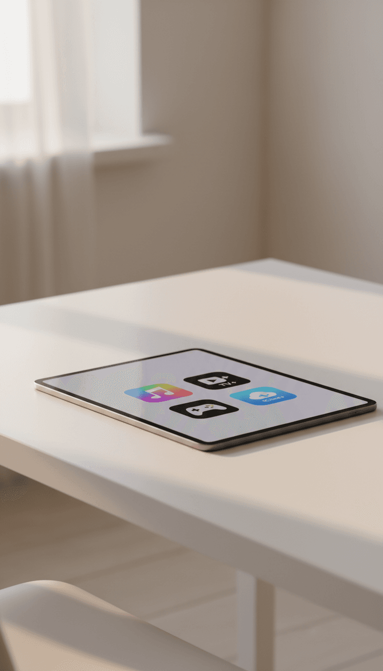 جهاز Apple يعرض تطبيقات Apple One الأساسية