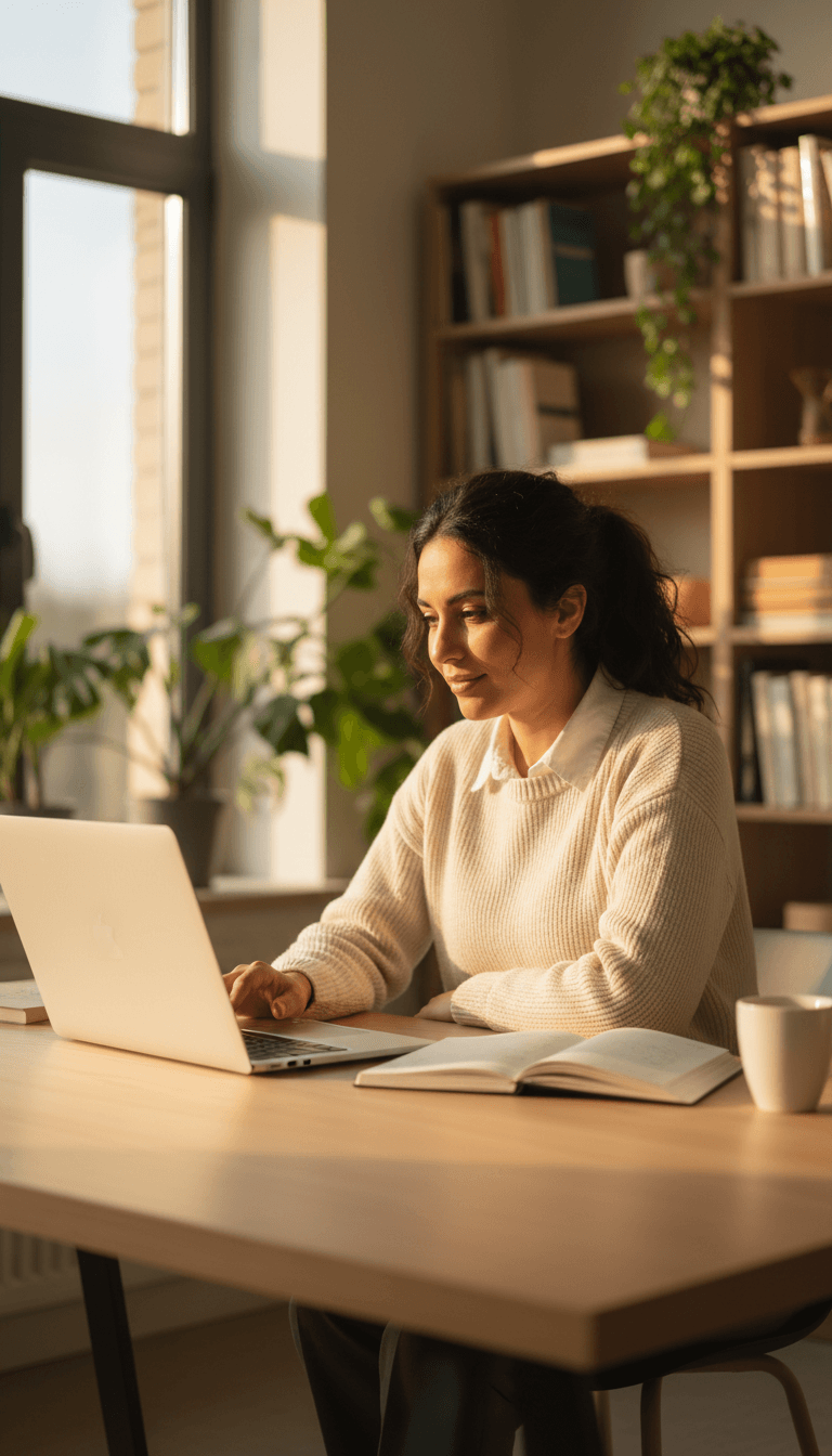 مستخدمة Perplexity Pro تستعرض نتائج البحث الفورية والموثقة