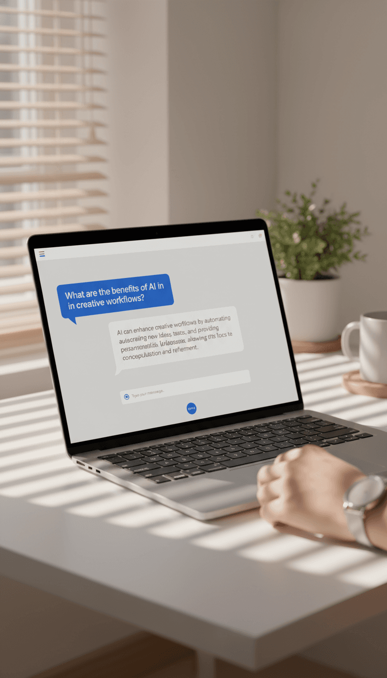 شاشة كمبيوتر تعرض واجهة ChatGPT مع نصوص واضحة وسهلة القراءة