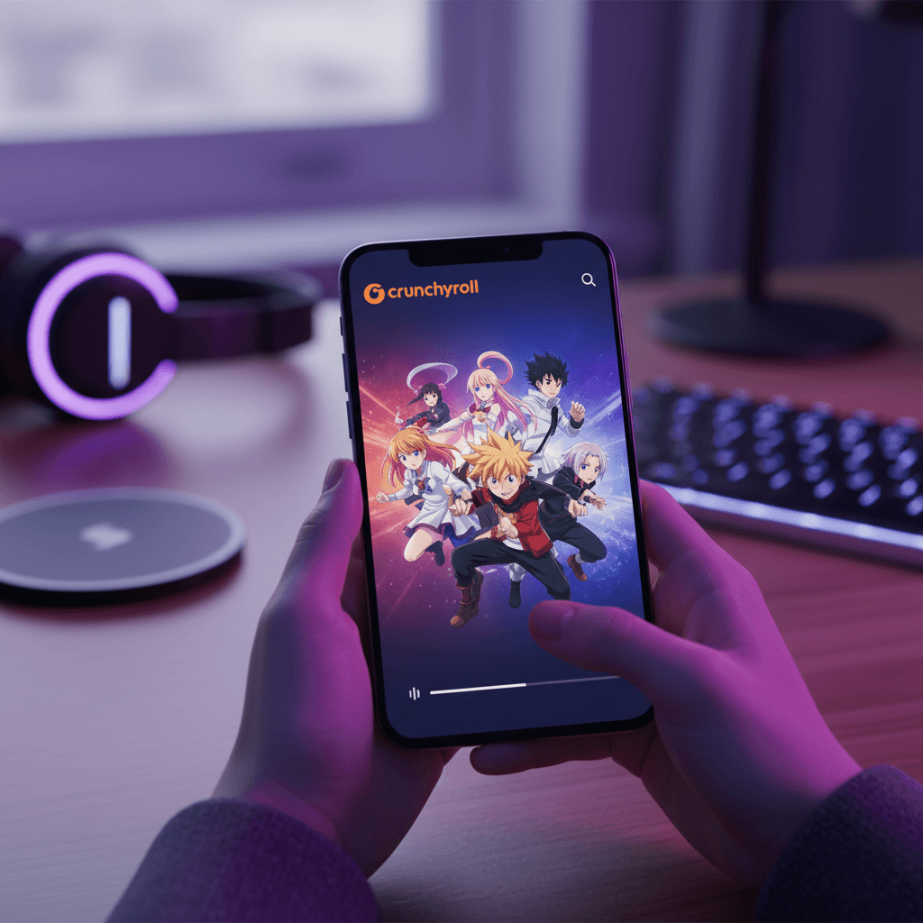 شاشة هاتف تعرض تطبيق كرنشي رول