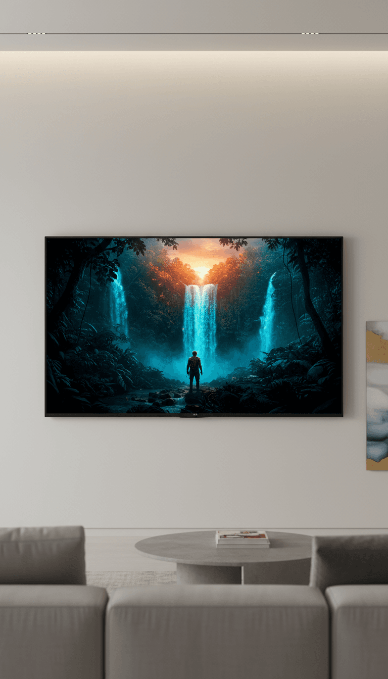 شاشة تلفاز ذكية تعرض محتوى نتفليكس بجودة 4K