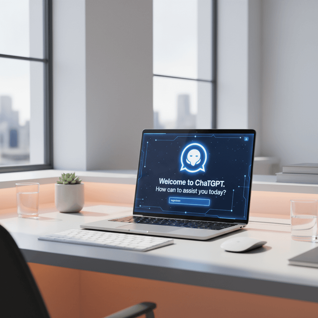 واجهة ChatGPT Plus على شاشة الكمبيوتر