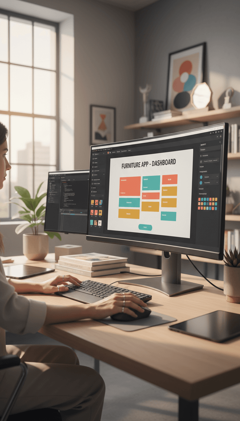 مصمم يعمل على واجهات احترافية في فيجما برو