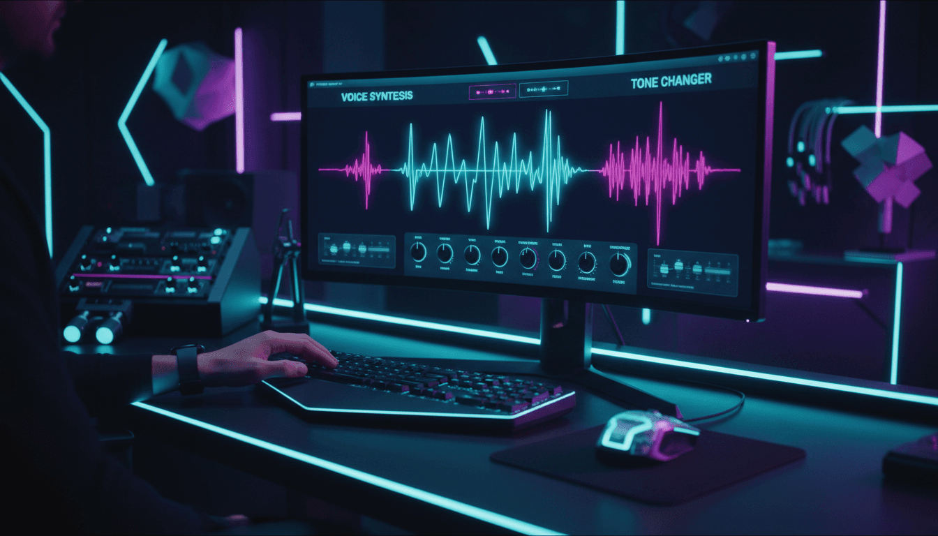 محترف يعمل على منصة توليد الصوت بالذكاء الاصطناعي ElevenLabs