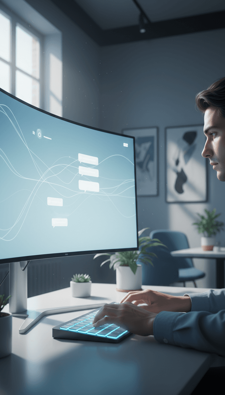 شخص يعمل على جهاز كمبيوتر باستخدام ChatGPT Plus