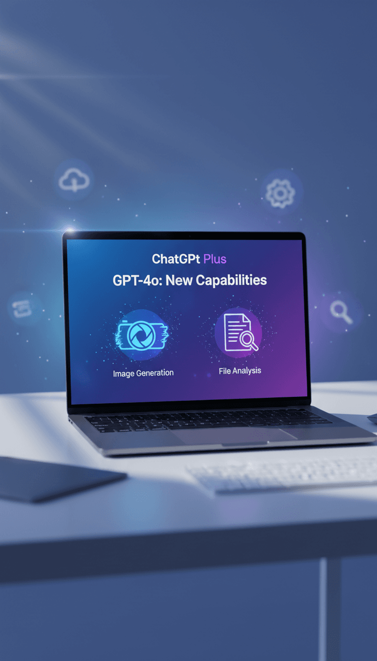 واجهة ChatGPT Plus تعرض إمكانيات GPT-4o وتوليد الصور