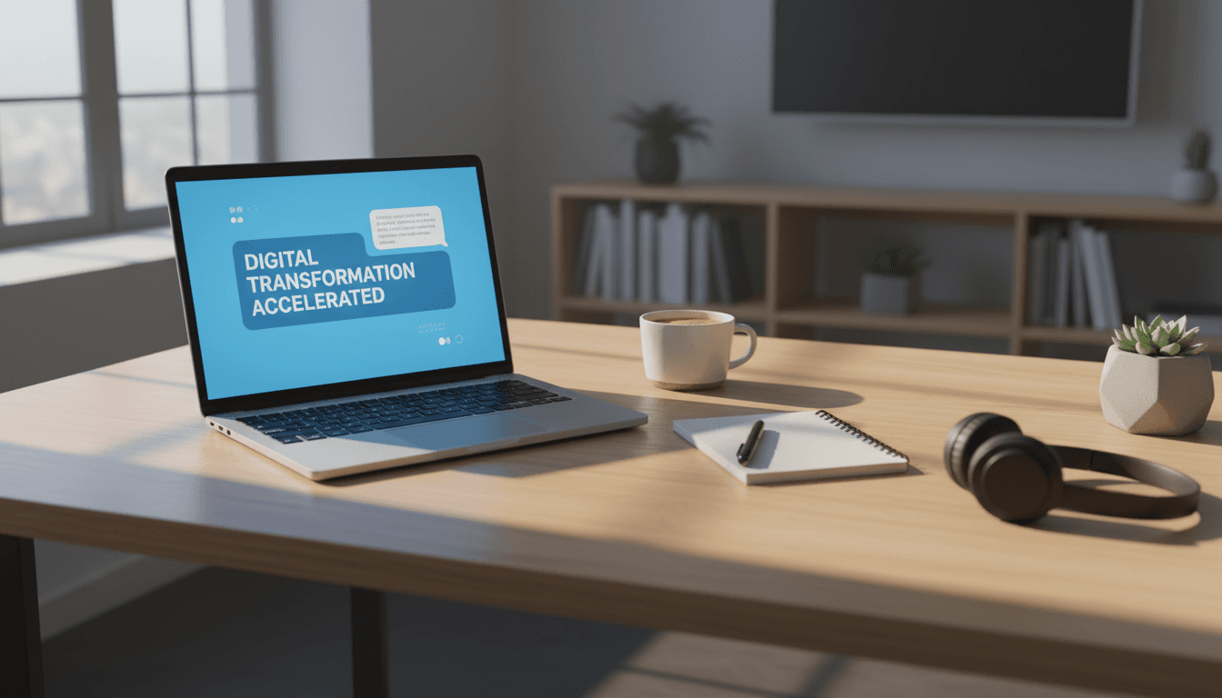 مساحة عمل رقمية حديثة مع واجهة ChatGPT Plus على شاشة الكمبيوتر