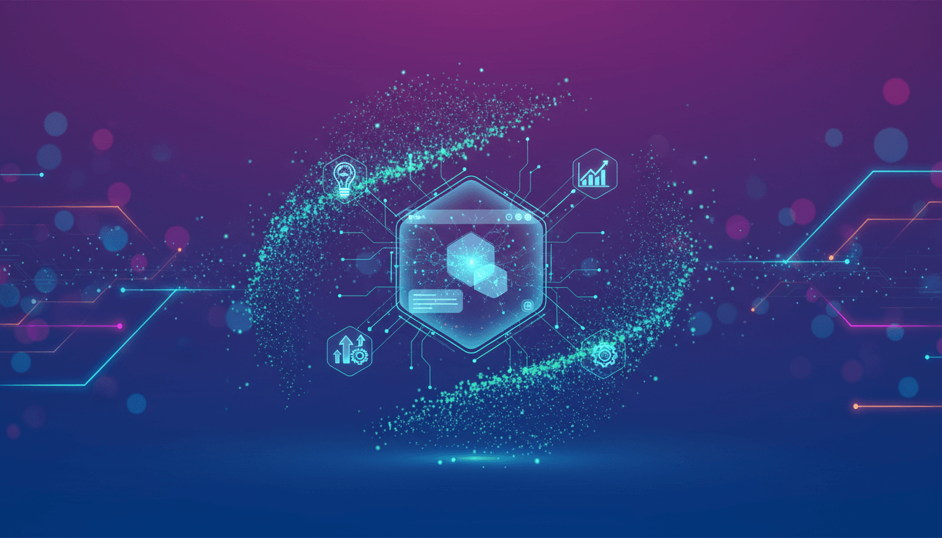 واجهة ChatGPT حديثة مع عناصر تقنية وتدرج لوني نابض بالحياة