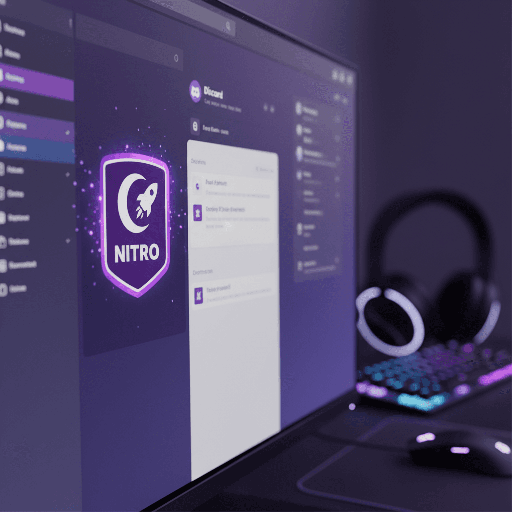 شاشة Discord Nitro مع الميزات المتقدمة