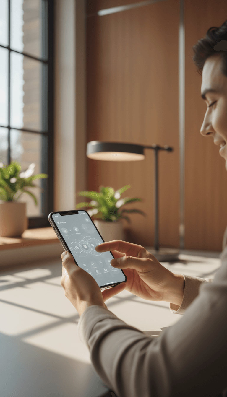 شخص يستخدم هاتفه الذكي للوصول إلى ChatGPT Plus